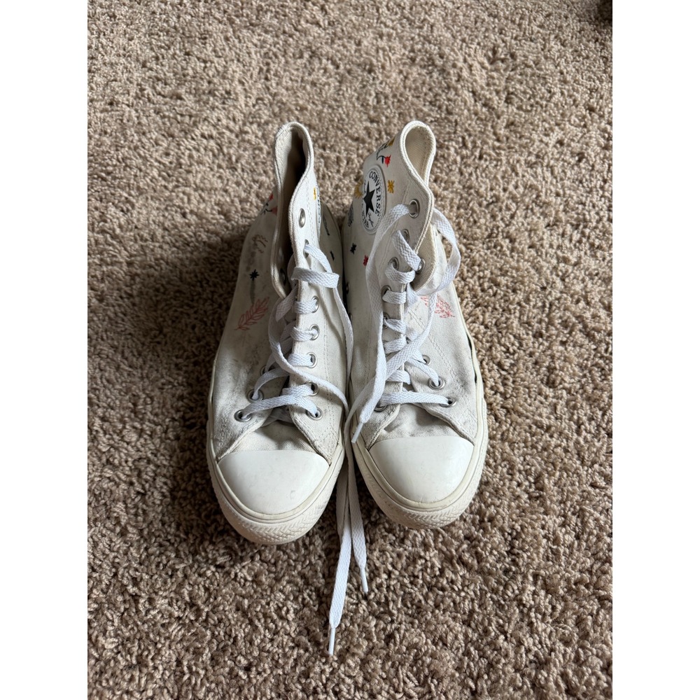 Converse Chuck Taylor All Star High Top Embroidered Celestial Sun Moon Cream 9